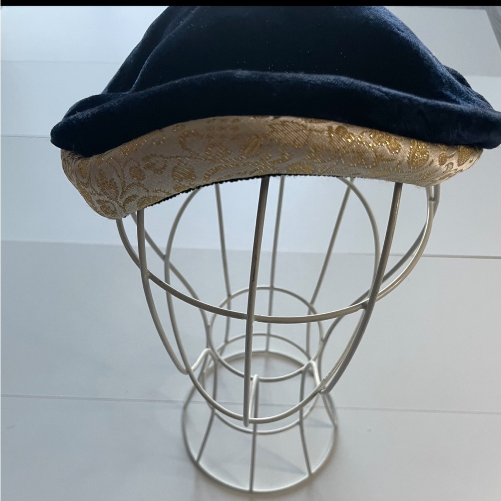 Elegant Navy and Gold Women's Hat